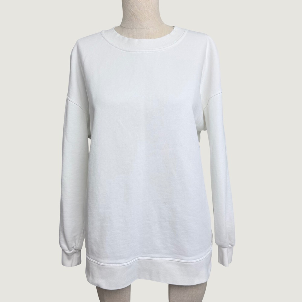 Lululemon Perfectly Oversized Crew Sweatshirt 8 White Pullover Top